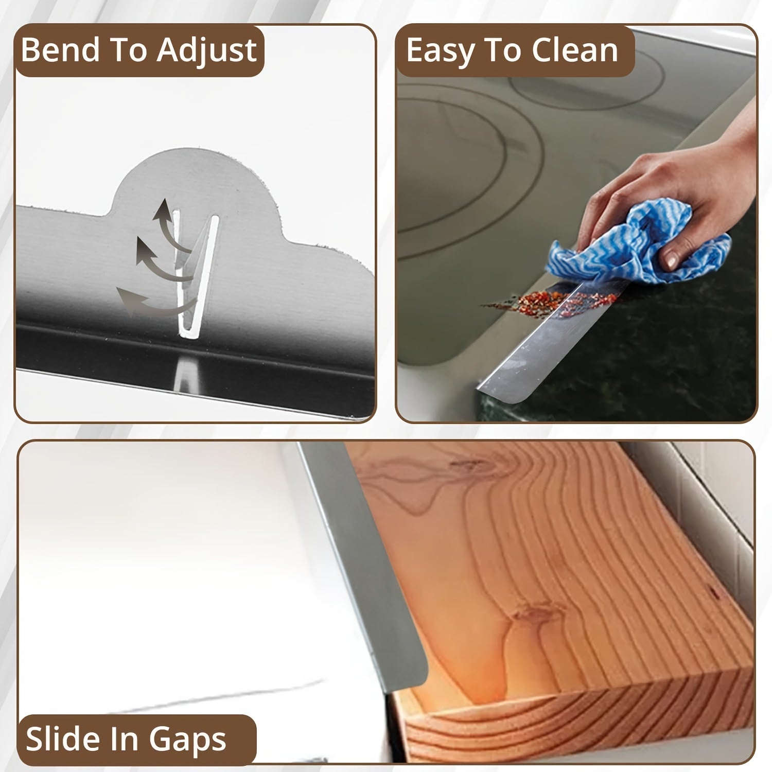 1 yoki 2 dona zanglamas po'latdan yasalgan pechka bo'shliqlarini yopuvchi qopqoq, pech yonidagi bo'shliqlarni to'ldiruvchi qopqoq | Pechka bezak to'plami, pechka usti va stolda himoya, Rojdestvo va Yangi yil uchun ideal sovg'a