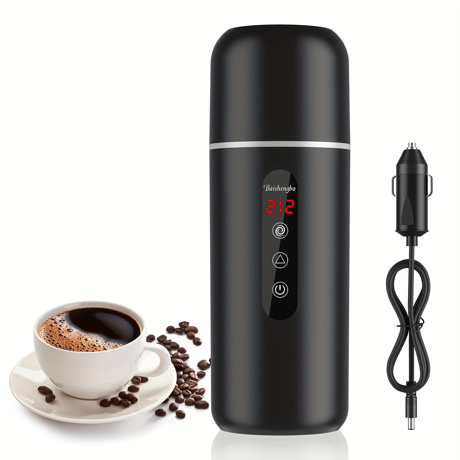 Portable Electric Kettle and Car Coffee Warmer 96W 12V/24V 500ml