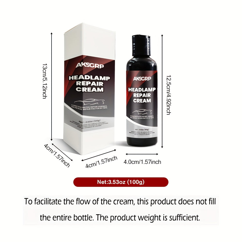 Car Headlight Restoration Kit 5.29oz Crystal Clear Coating Scratch Repair