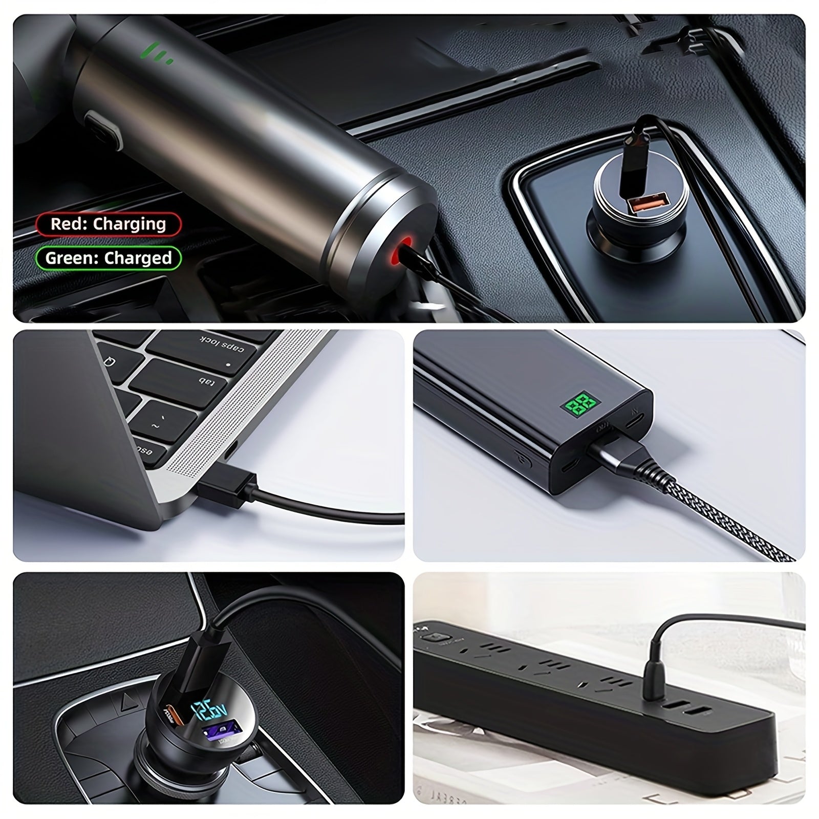 Portable Handheld Vacuum Cleaner 4-in-1 Cordless Mini Car Home Office