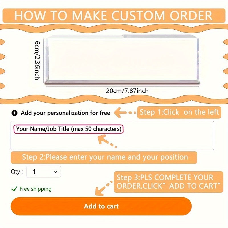 O'qituvchilar, rahbarlar, xodimlar va hamshiralarga mo'ljallangan shaxsiy akril ish stoli nomi plakat - mukammal minnatdorchilik sovg'asi. Faqat katta harflar.