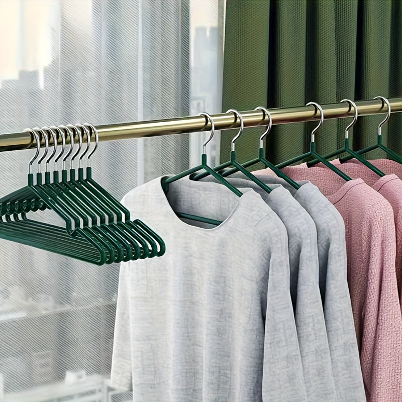 Juego de 5 perchas de metal antideslizantes para organización de armario y dormitorio