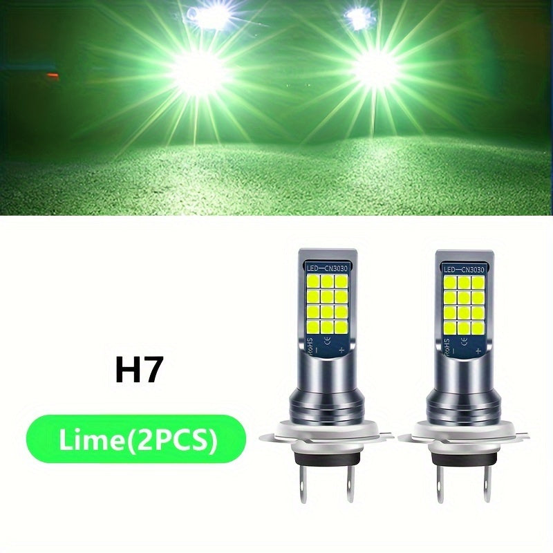 Car LED Fog Light Bulb 6000K White Ice Blue Yellow White 2 Pack