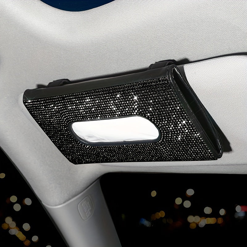 Avtomobil ichki bezaklari, olmoslar, quyosh nuri, niqob, qog'oz qutisi, saqlash sumkasi, porloq