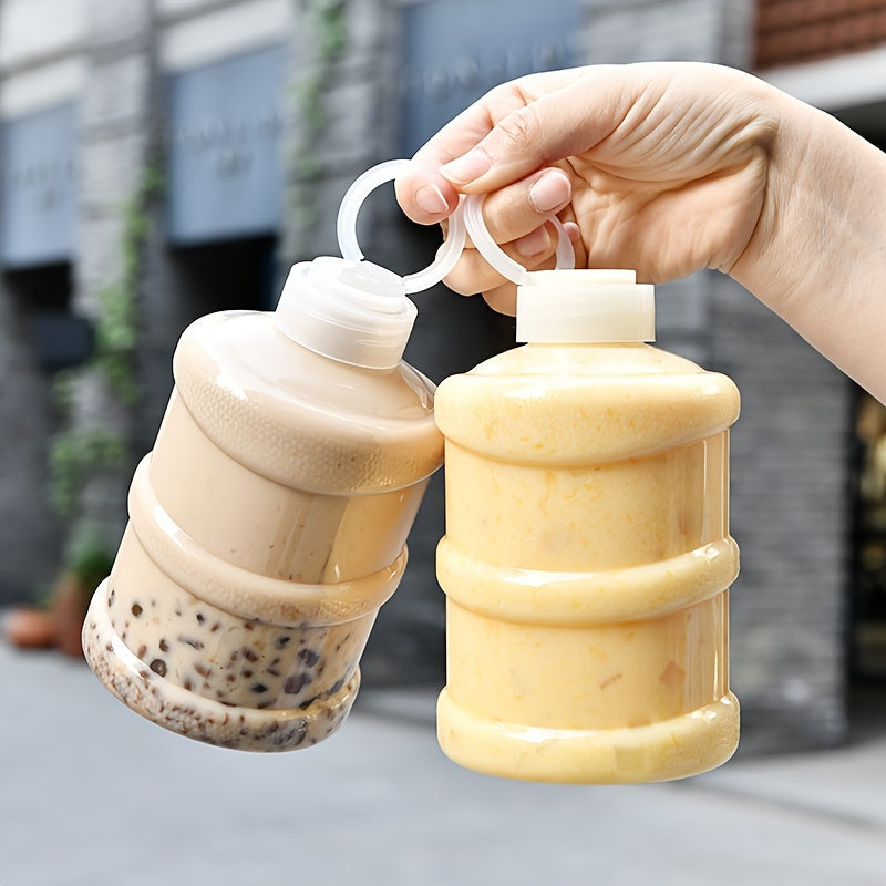 Botella de plástico a prueba de fugas de 500 ml para jugos y bebidas frías, reciclable