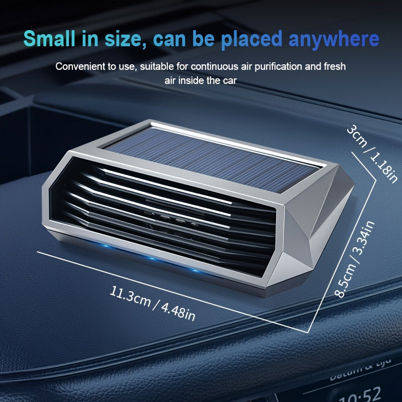 Avtomobil quyosh energiyali havo tozalagichi Avtomatik titrash sensori kechki chiroq Kichkina shaxsiy qurilma