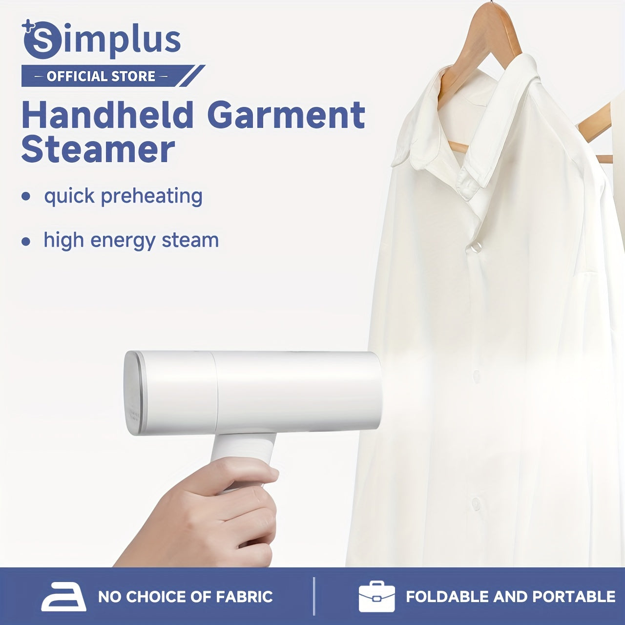 Portativ 1200W kiyimlar uchun bug'lovchi, 22G/Min bug' bilan, zanglamaydigan po'latdan yasalgan plita