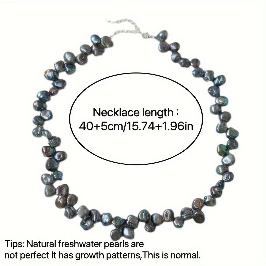 Grey Petal Pearl Necklace for Women Elegant Jewelry for Everyday and Special Occasions