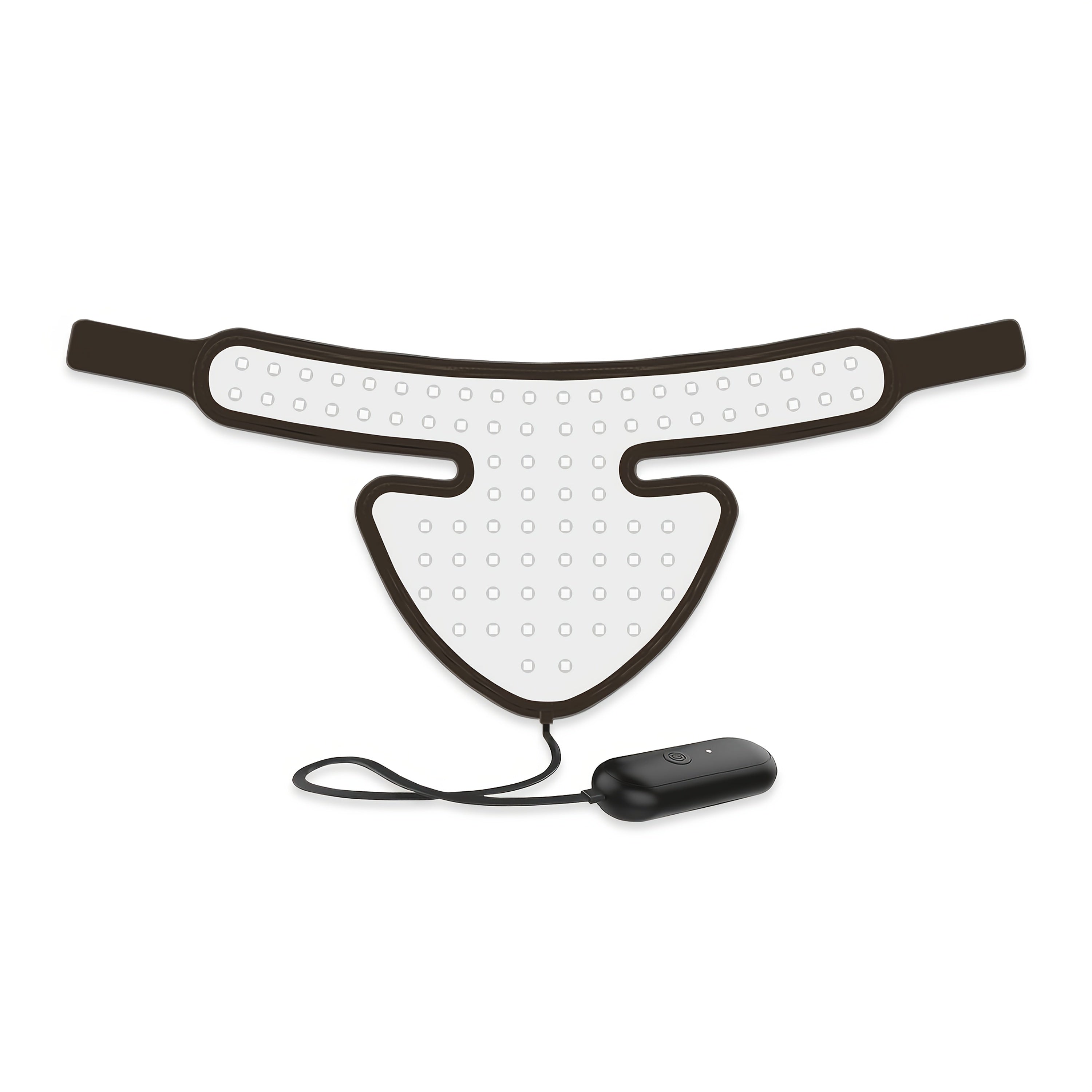 LED Neck Massager with 7 Color Changing Lights USB Rechargeable Remote Control Adjustable Strap