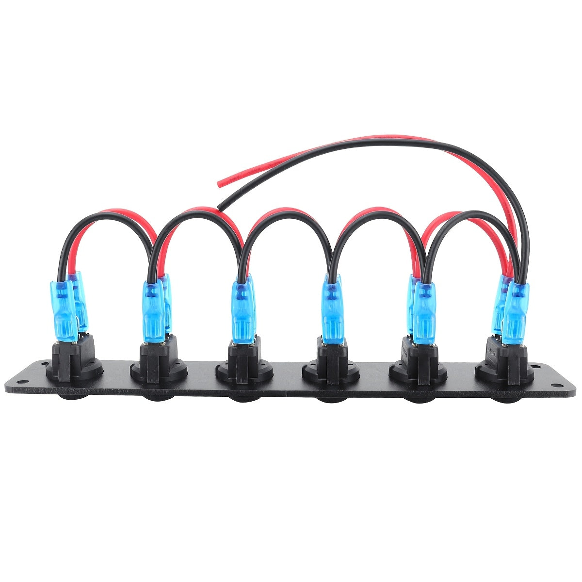 Aluminum Rocker Switch Panel with Blue LED 12V 20A for Car Truck Yacht