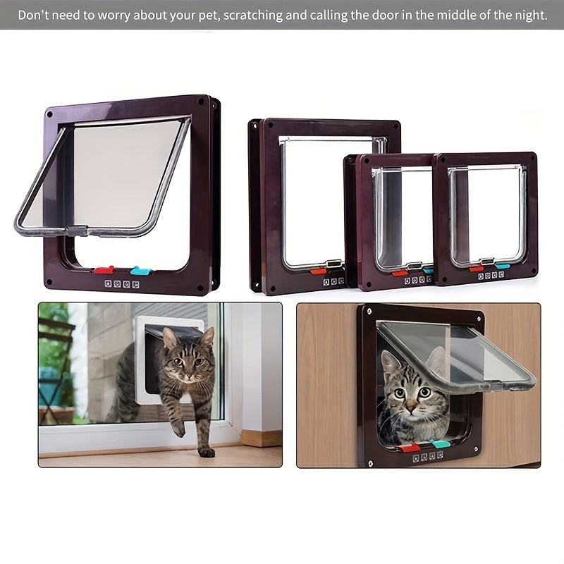 Two-Way Pet Door for Cats and Dogs ABS Secure and Convenient Access