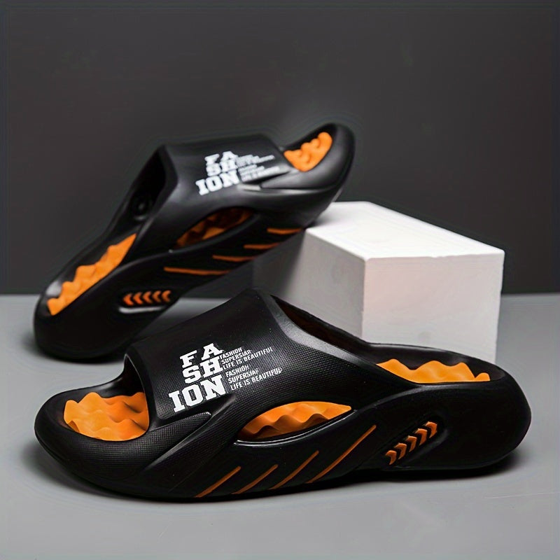 EVA Slides with Faith Print Thick Cushioned Sole Non-Slip Breathable Open-Toe for Beach Party Sports Sizes 5-9