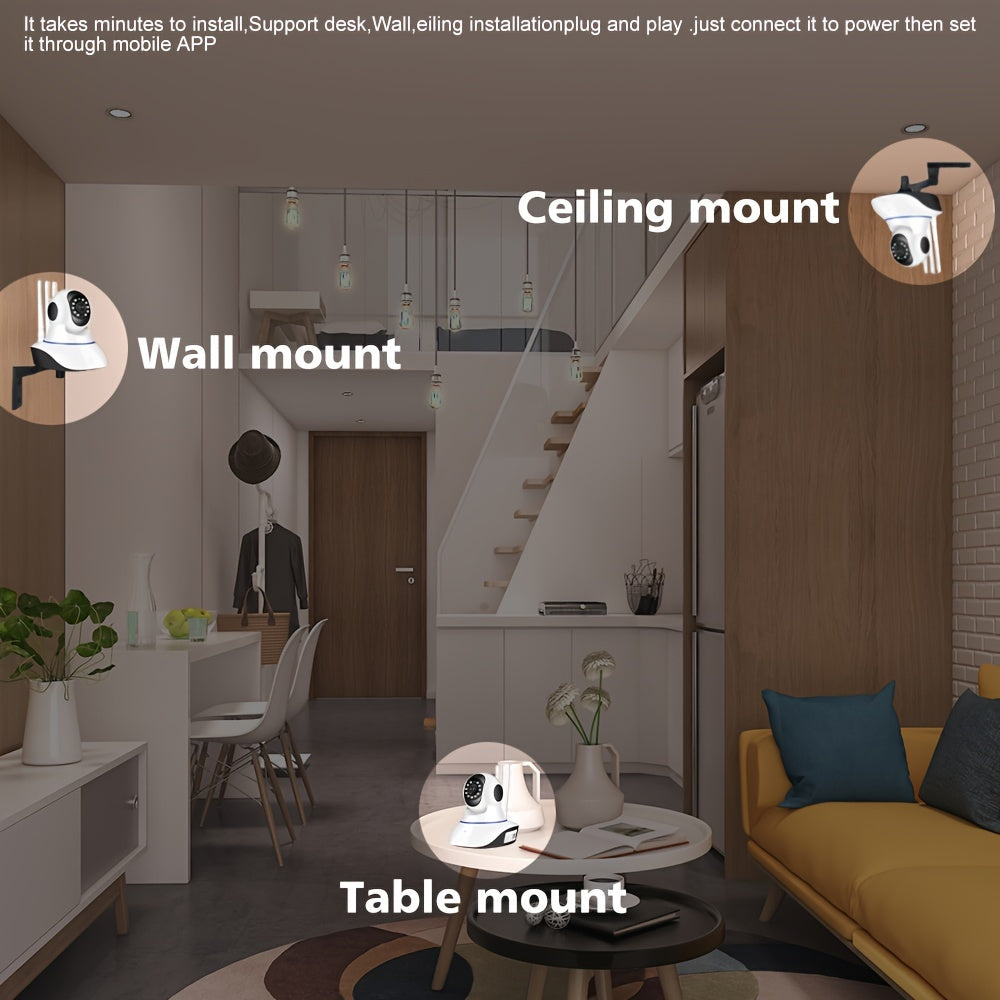 Wireless Security Camera 1080p Full HD Night Vision Motion Detection WiFi Smartphone