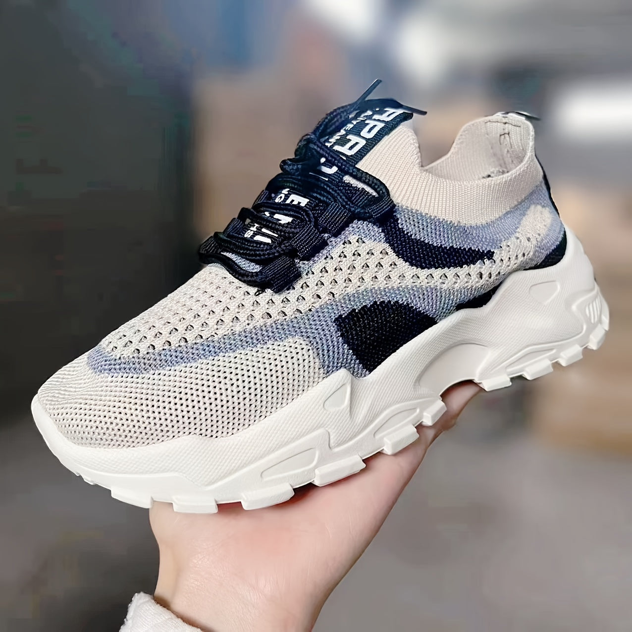 Women's Breathable Woven Sneakers Casual Low Top Outdoor Sport Shoes