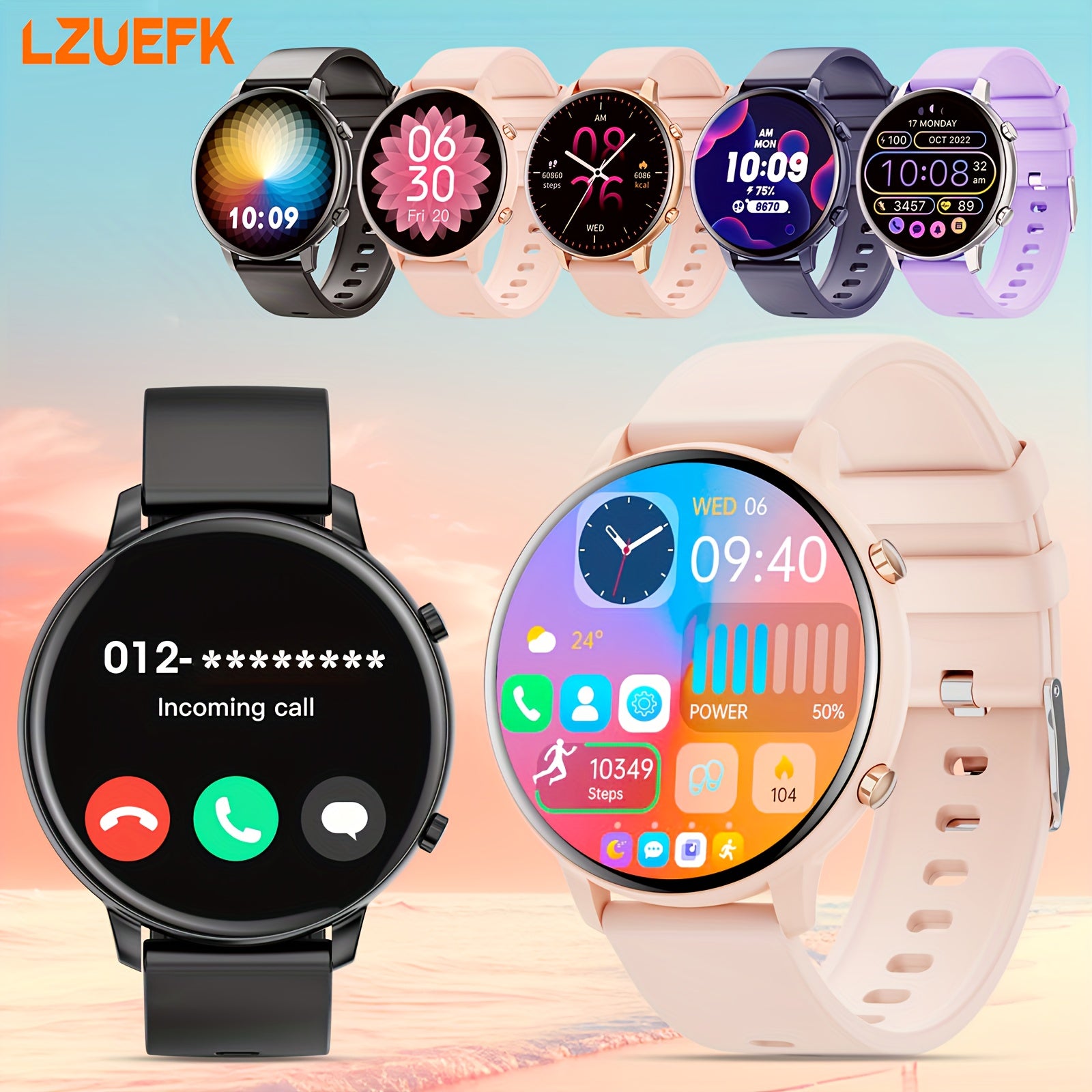 Унисекс умные часы с беспроводной связью и спортивными режимами, трекер активности, совместимы с iOS и Android