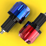 Universal Aluminum Alloy Motorcycle Handlebar Grip with Golden Dragon Head Design