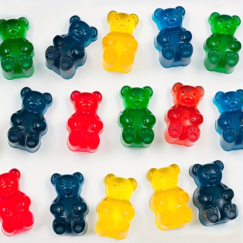Silicone Gummy Bear Mold Set 2.54cm Katta shirinlik shakllari BPA bepul shishalar bilan