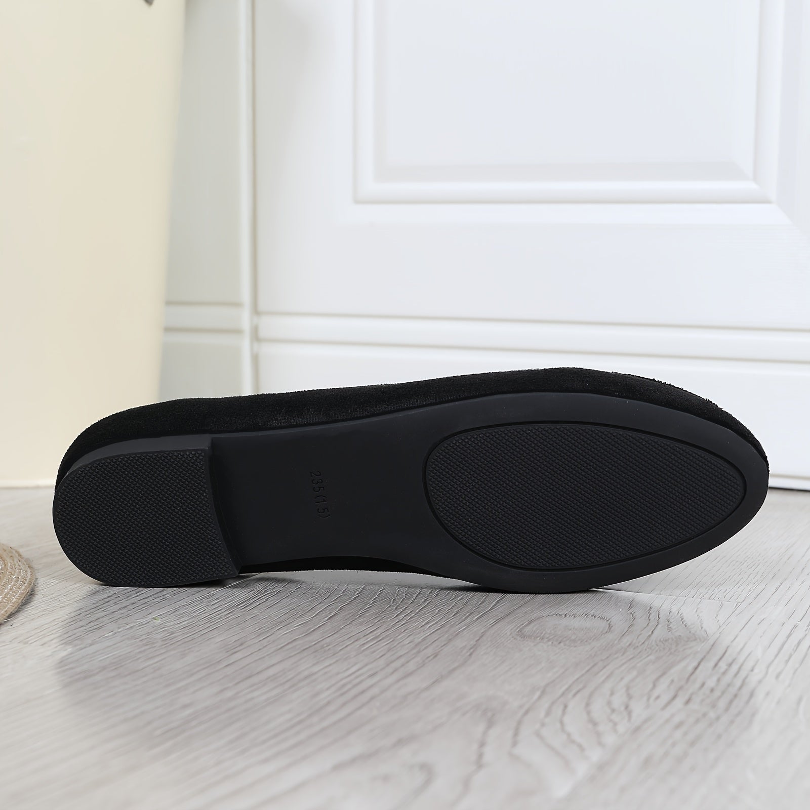 Women's Solid Color Rhinestone Flats with Breathable Fabric Slip-On Shoes