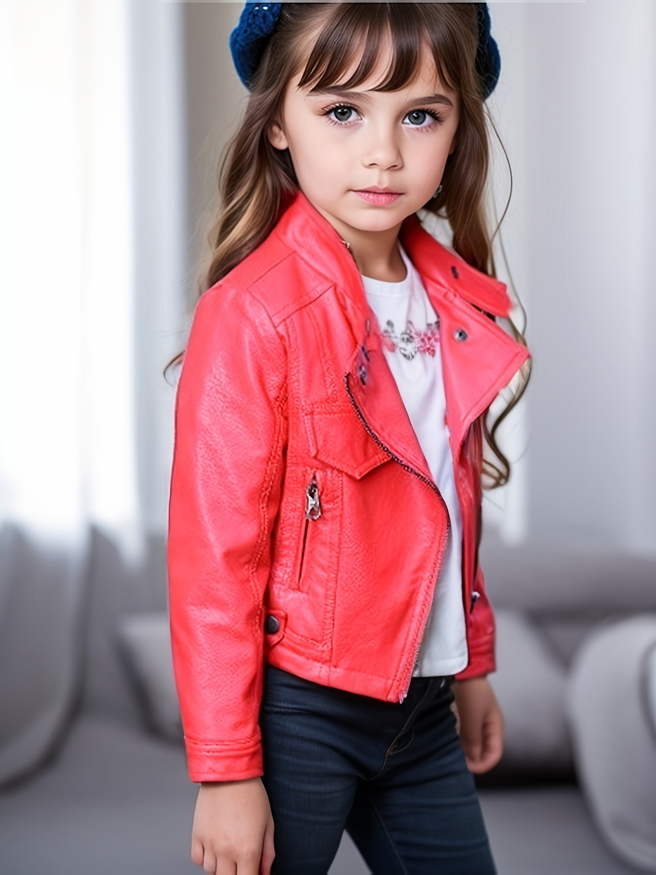 Женская мотоциклетная куртка с стоячим воротником и диагональной молнией для весны и осени