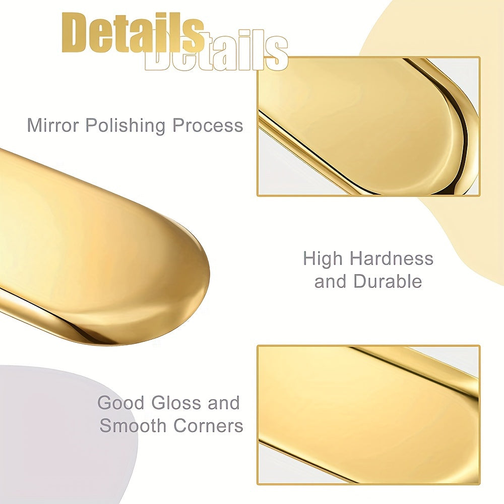 Stainless Steel Oval Serving Tray for Dinner Table