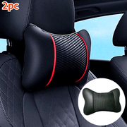 2 Pack Universal Car Microfiber Head & Neck Pillows Auto Accessories