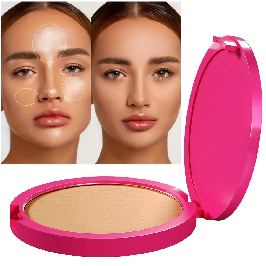 Pressed Powder Foundation Waterproof Matte Full Coverage for Light to Medium Skin