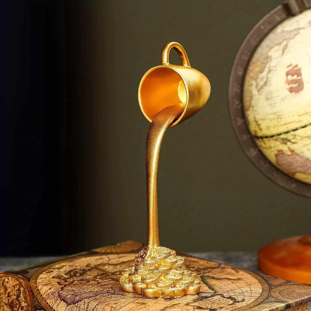 Coffee Mug with Money Coffee Cup Decoration for Home or Cafe