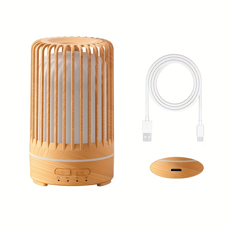 USB-Powered Aroma Diffuser with Soundwave Technology 7-Color LED Lights 150ml Capacity for Bedroom Office Yoga