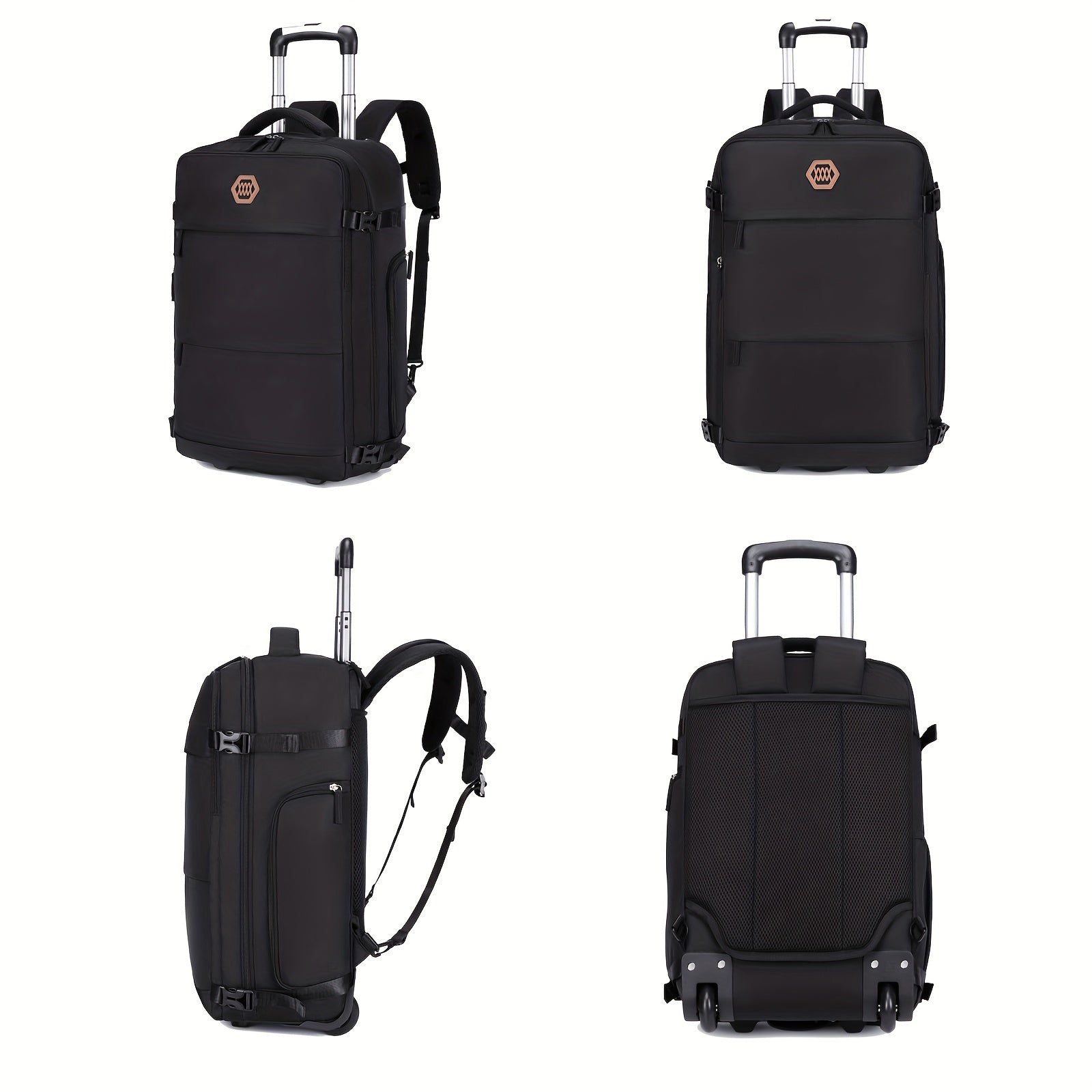 17-dyuym g'ildirakli noutbuk sumkasi erkaklar va ayollar uchun biznes, maktab, sayohat, kulrang