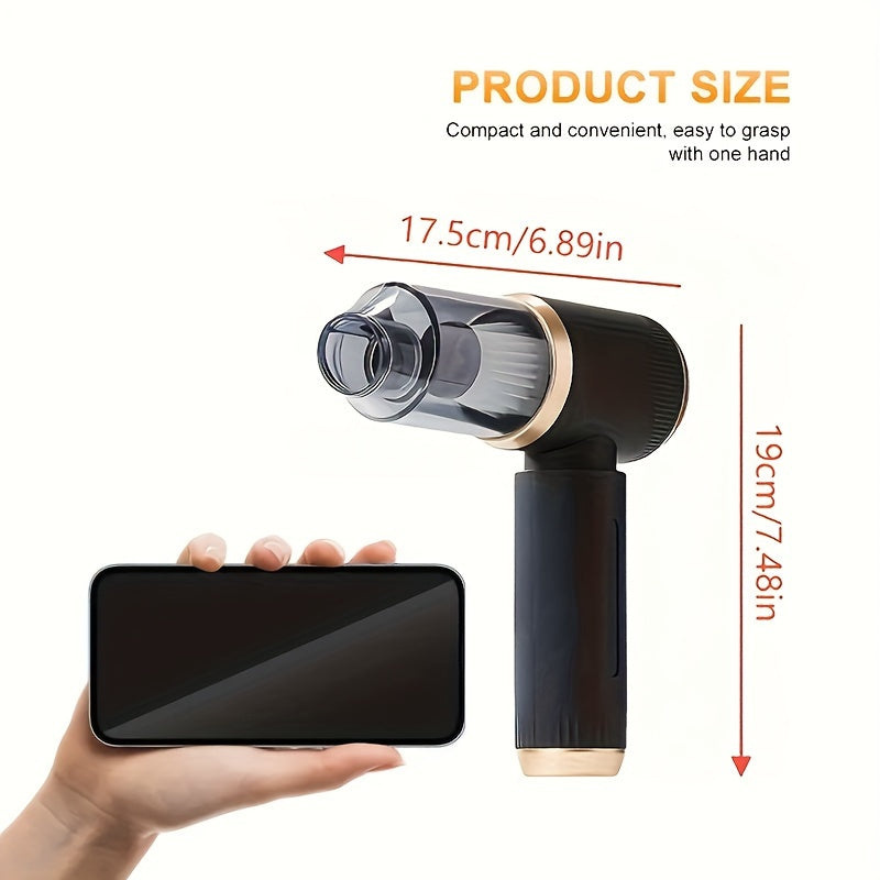 Qayrilmas qo‘l bilan ishlovchi changyutgich 4000PA tortish kuchi yengil avtomobil va uy changi, hayvonlarning tuklari