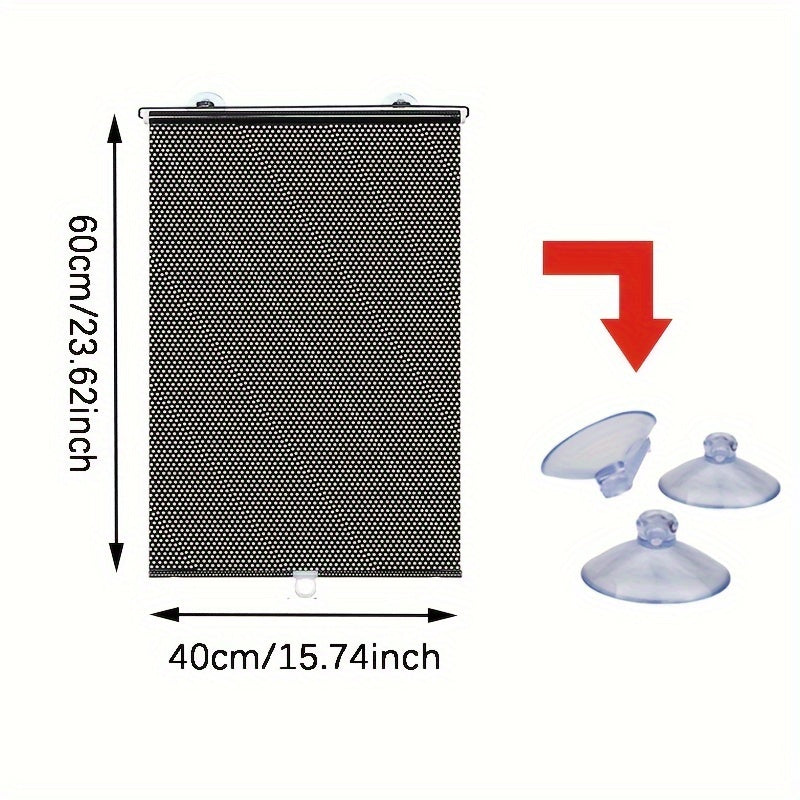 Универсальная солнцезащитная штора с присосками, телескопическая, портативная, без отверстий