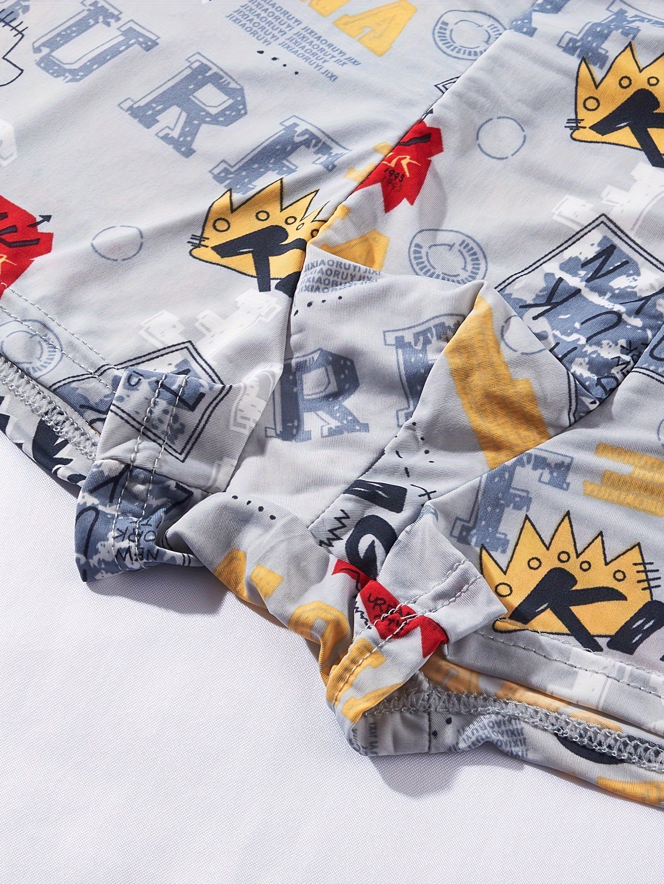 10-Pack Men's Print Boxer Briefs Polyester Knit Breathable Stretch Fabric