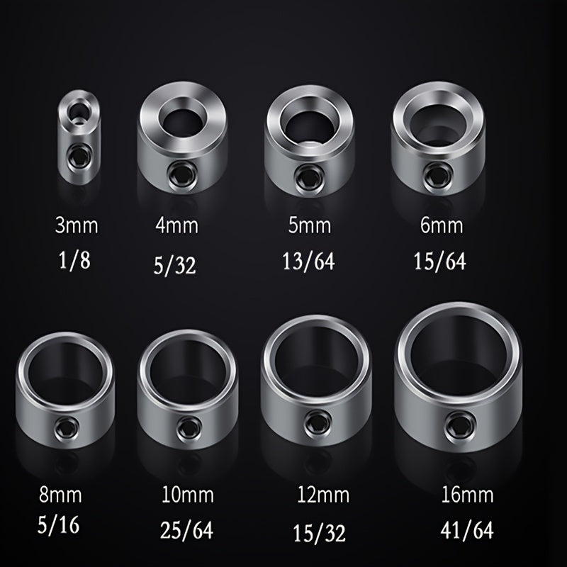 8pcs Steel Uncoated Twist Step Drill Bits 3-16mm Hex and Round Shank