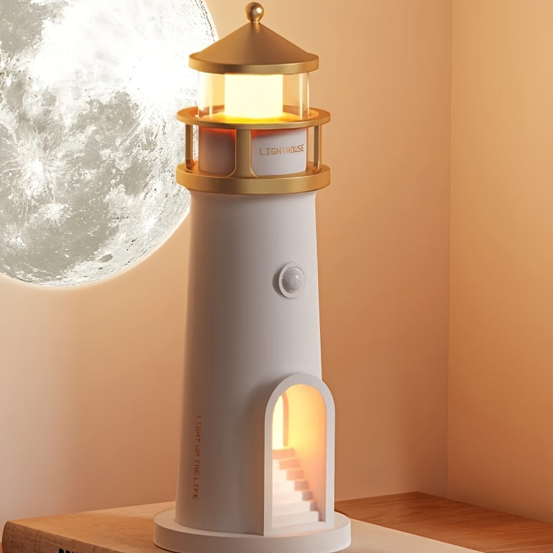 Night Light with Moon Projection Body Sensing Switch Long-Brightness Versatile for Home Use