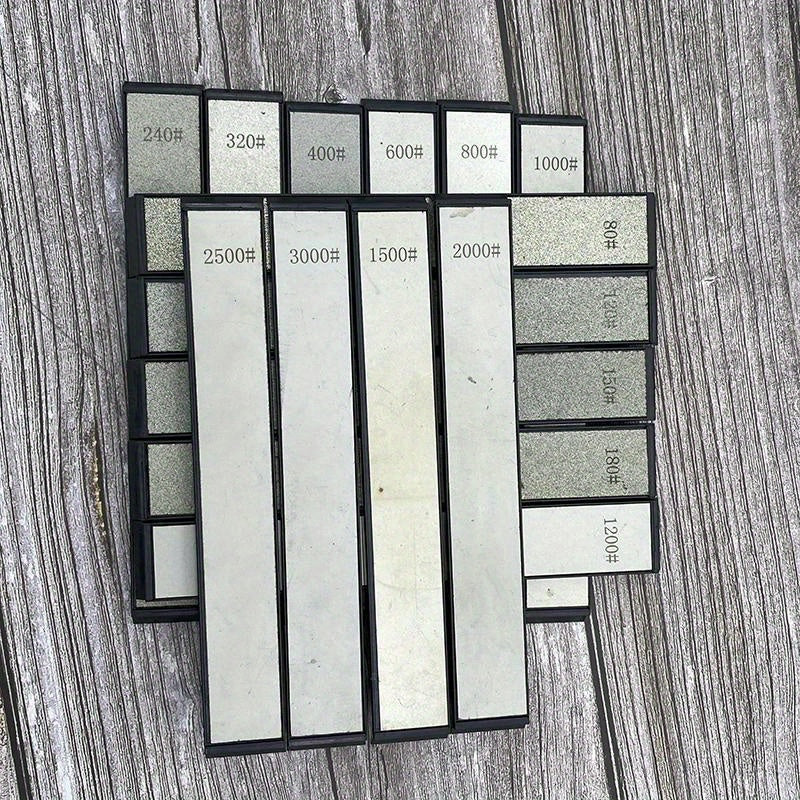 15-Donali olmos bilan qattiqlashtirish toshi to'plami EVA asos bilan pichoq va asboblarni qattiqlashtirish uchun