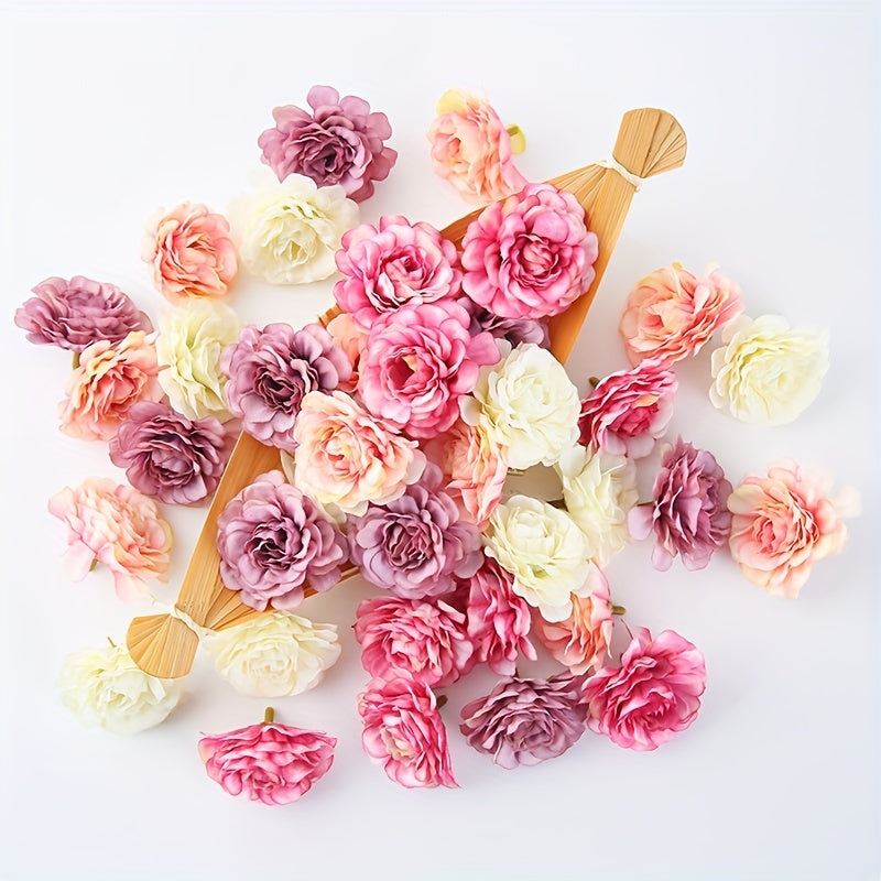 10/20pcs Multi-Layer Artificial Rose Head Flowers for Wreaths and Home Decor
