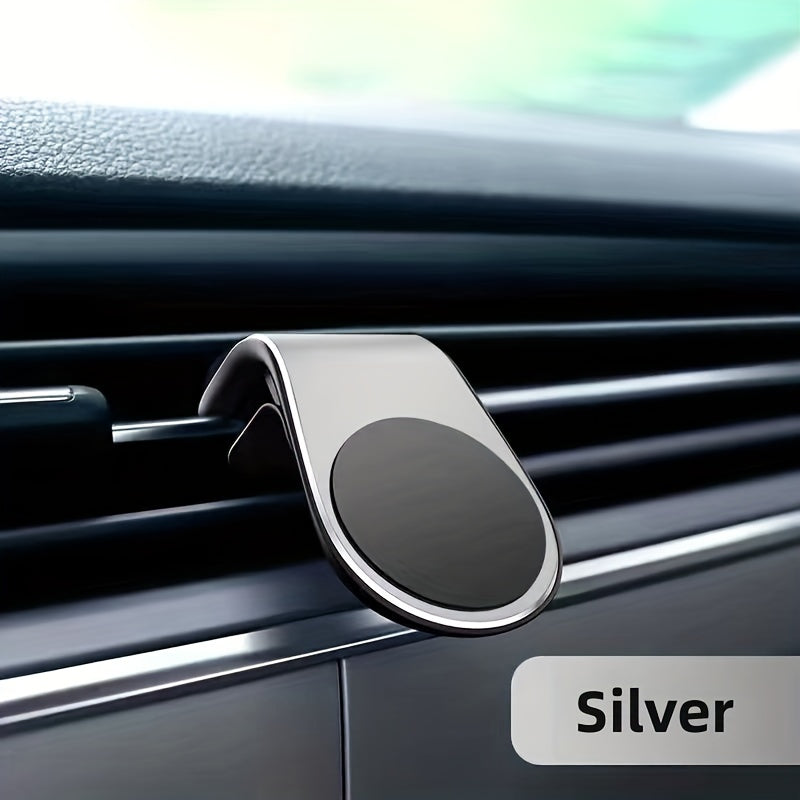 Magnitli avtomobil telefon uchun tutqich, L-shaklidagi havo chiqishi uchun o'rnatish, mobil telefon uchun