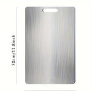 Double-Sided Stainless Steel Kitchen Cutting Board for Meat Fruits Vegetables Non-Slip
