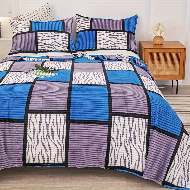 Har mavsum uchun vintage dizayni bilan qulay plaid yostiqchalari va mashina bilan yuviladigan