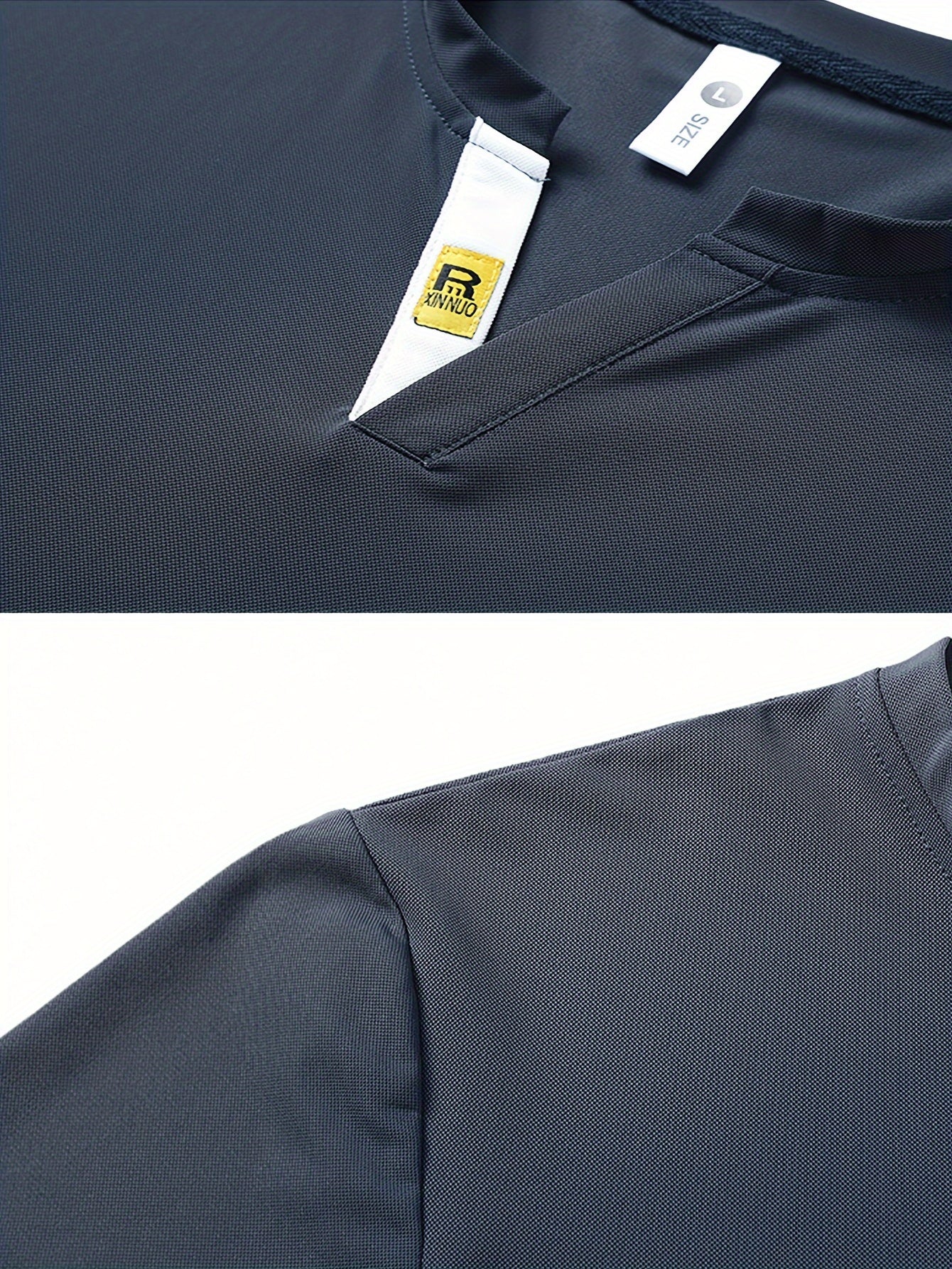 Мужская футболка с V-образным вырезом и коротким рукавом, однотонная, повседневная одежда для отдыха на природе