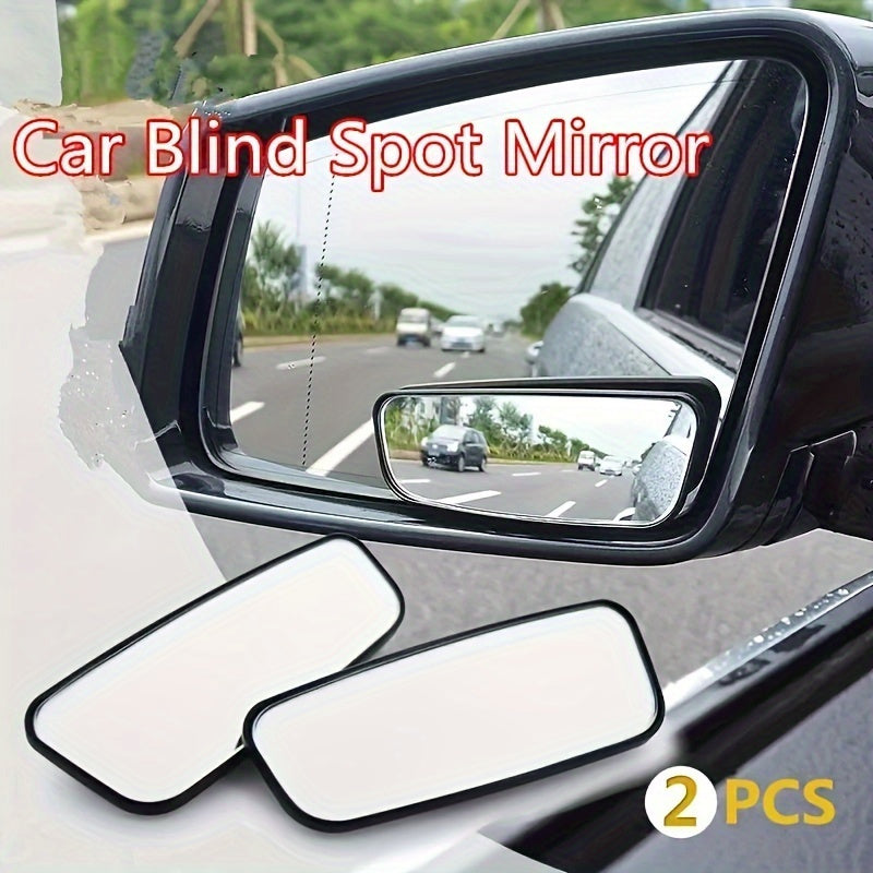 2 Packs Car Side Blind Zone Rearview Mirrors Adjustable Wide-Angle Parking Mirrors