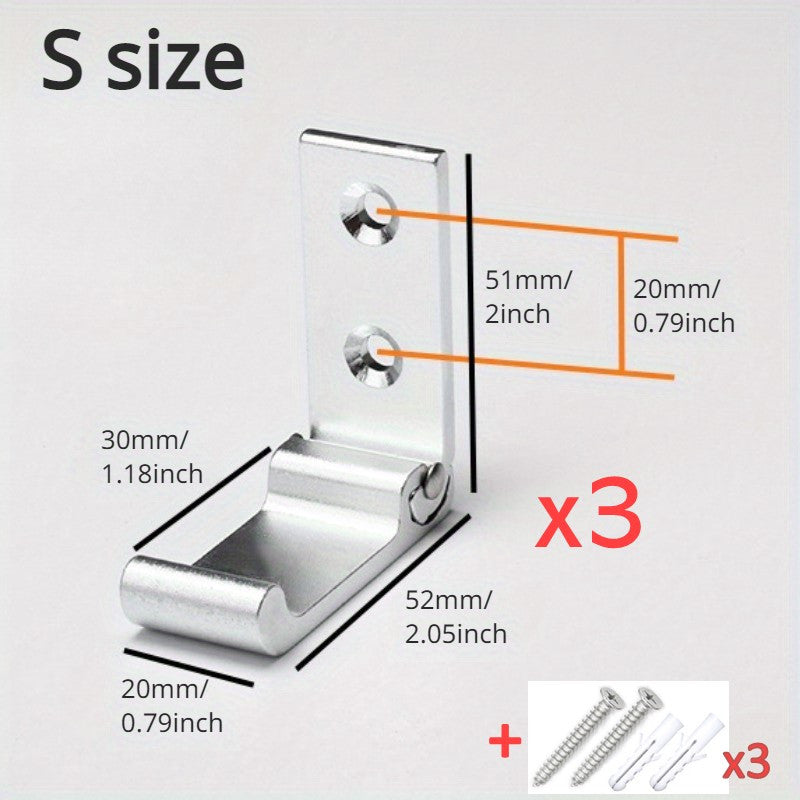 Foldable Wall Hooks Black Gold Silver for Bathroom Bedroom Coat Rack Robe Hanger