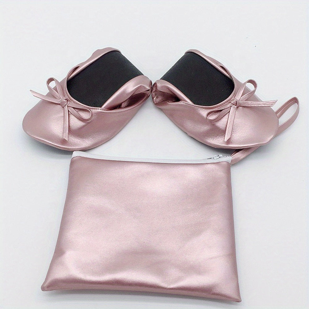 ayollar uchun buriladigan balet tufli, tugma bilan, yumshoq tagliklar, to'ylar uchun