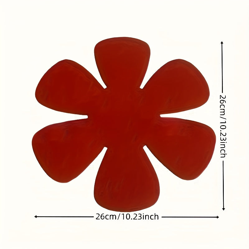 Set of 6 Round Felt Pot Holders Heat Resistant Non-Slip Kitchen Mats for Pots and Dishes