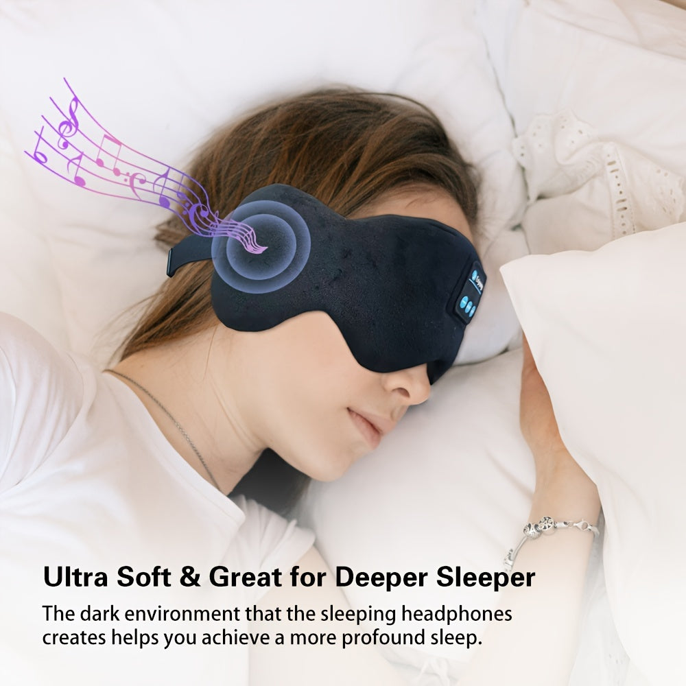 Wireless Sleep Mask with Built-in Wireless Headphones for Women and Men