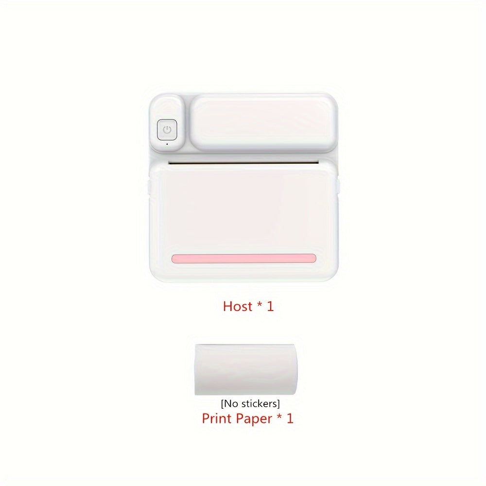 Portable Wireless Mini Printer for Smartphones Monochrome Photo Notes Memo