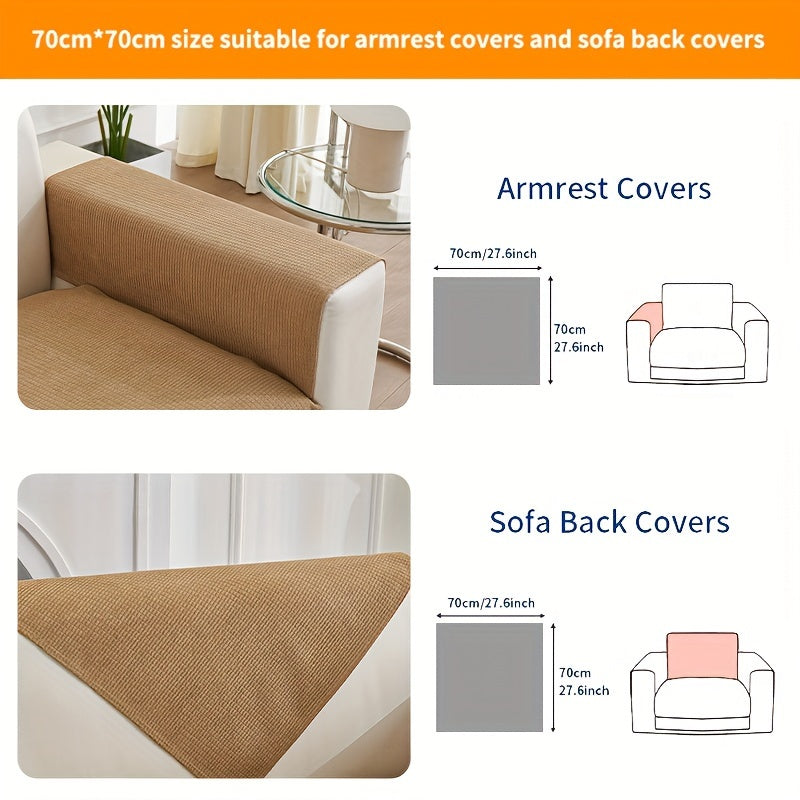 Chenille Sofa Cover Spill-Resistant Pet-Friendly Non-Slip Machine Washable Protector for Various Sofa Sizes