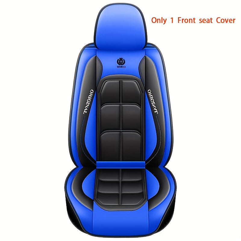 Car Seat Cover Leather Front Cushions for Sedan SUV Truck All-Season Red Black