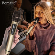 Wireless Handheld Microphone System Rechargeable Karaoke Mic with USB Charging for Events