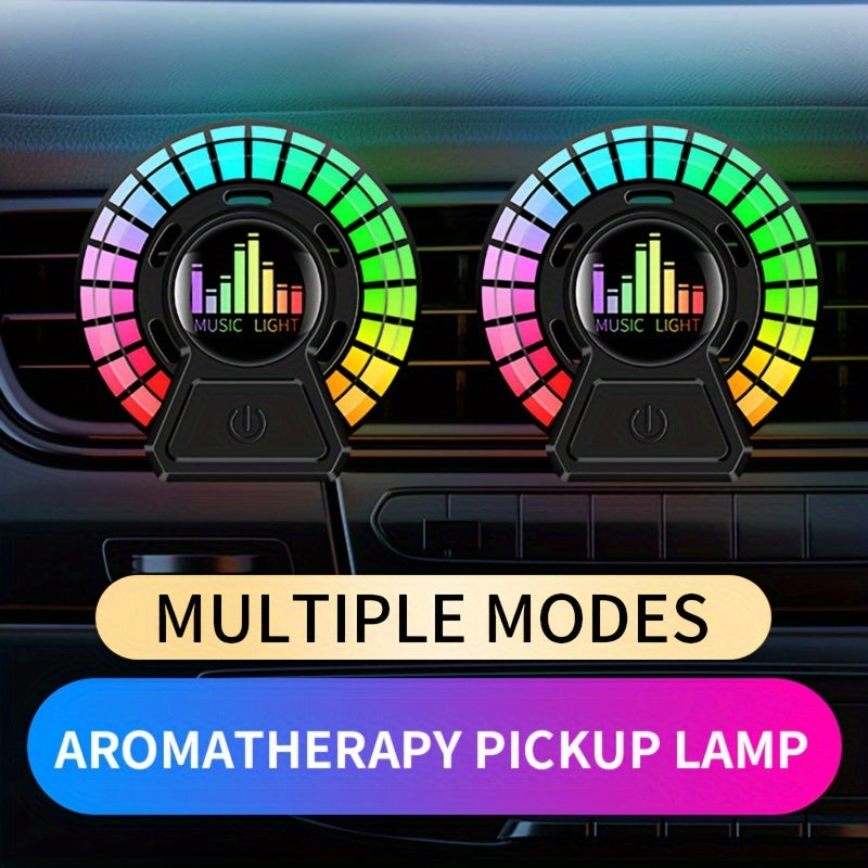 Car Aromatherapy Light with Voice Control and Multi-Mode Ambiance for Car Decoration and Air Freshening